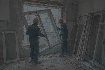 Демонтаж окон и дверей